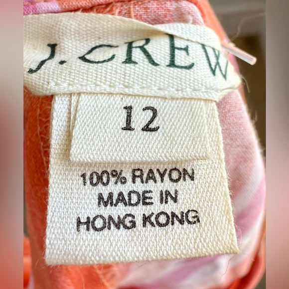 J. CREW Womens Halter Dress US Size 12 Orange Striped Rayon NWT - Picture 4 of 4